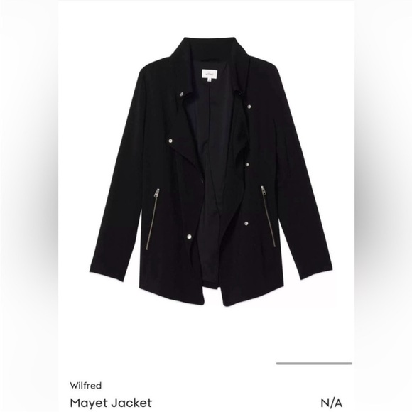 Aritzia Wilfred Black Mayet Crepe Moto
Jacket XXS NWOT - Picture 1 of 5